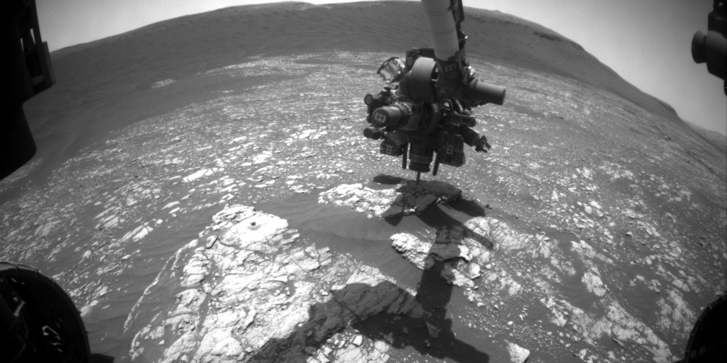 Nasa's Mars rover Curiosity acquired this image using its Front Hazard Avoidance Camera (Front Hazcam) on Sol 2382, at drive 1398, site number 75