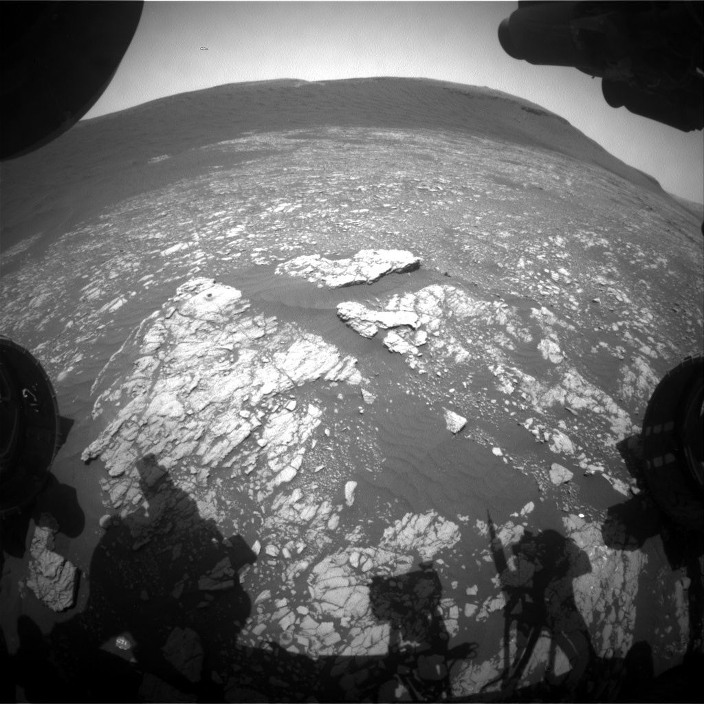 Nasa's Mars rover Curiosity acquired this image using its Front Hazard Avoidance Camera (Front Hazcam) on Sol 2385, at drive 1398, site number 75