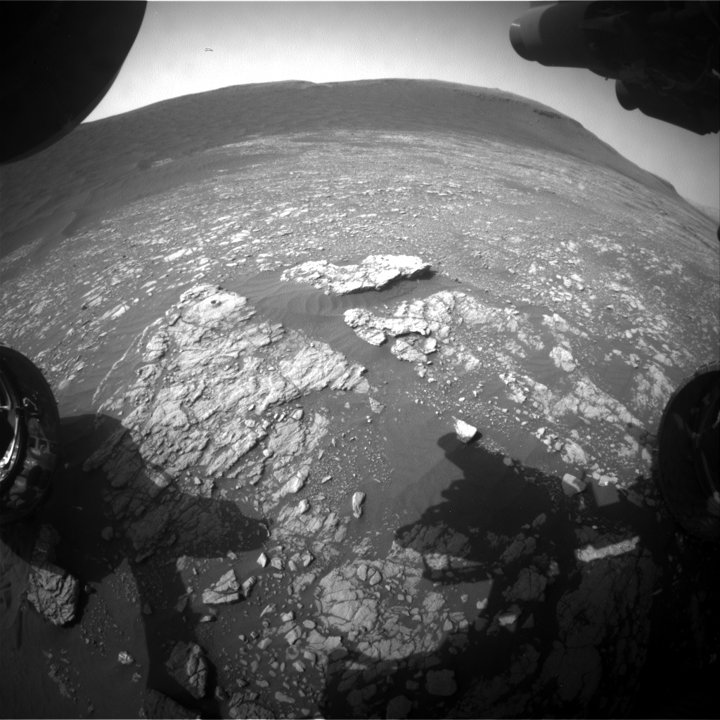 Nasa's Mars rover Curiosity acquired this image using its Front Hazard Avoidance Camera (Front Hazcam) on Sol 2388, at drive 1398, site number 75