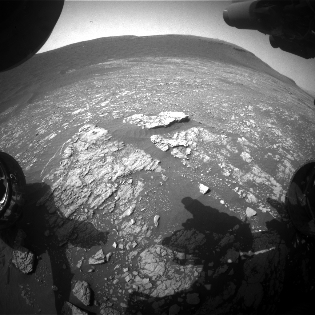 Nasa's Mars rover Curiosity acquired this image using its Front Hazard Avoidance Camera (Front Hazcam) on Sol 2397, at drive 1398, site number 75