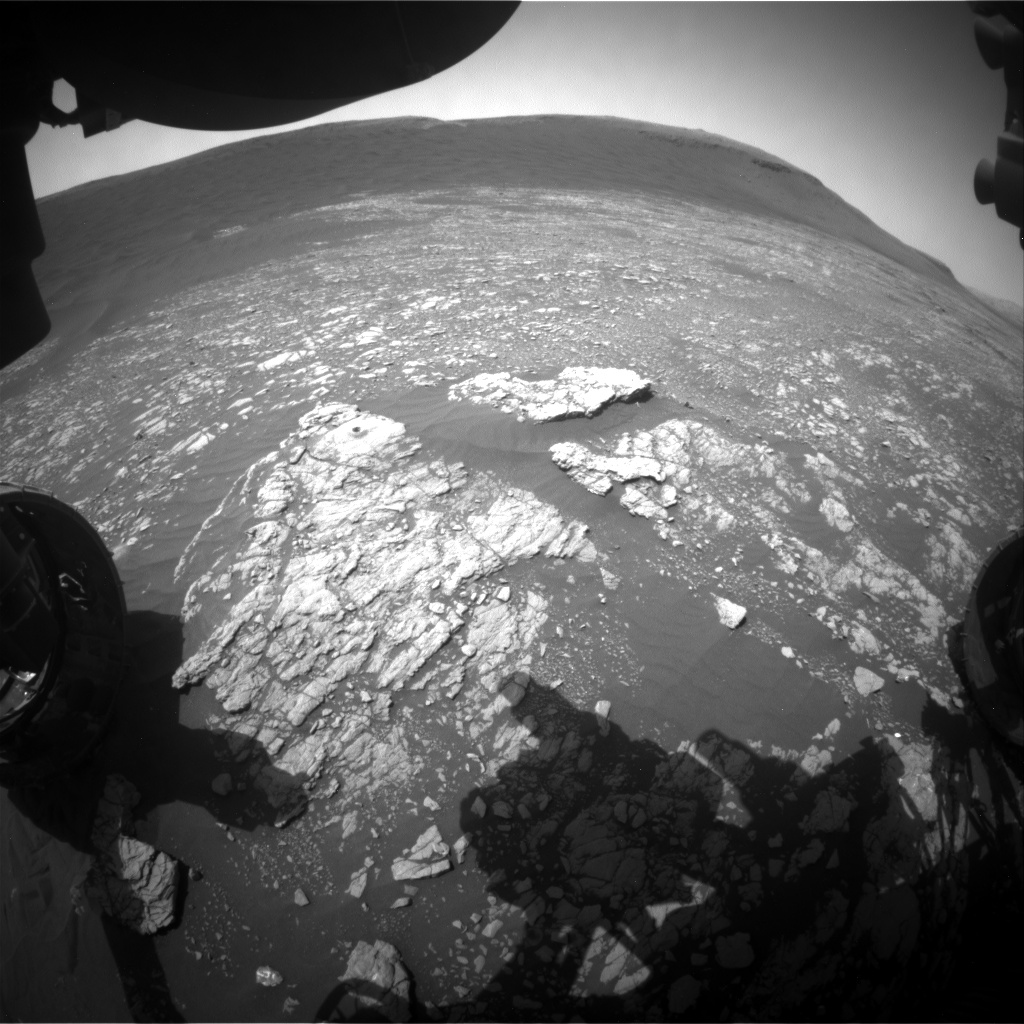 Nasa's Mars rover Curiosity acquired this image using its Front Hazard Avoidance Camera (Front Hazcam) on Sol 2398, at drive 1398, site number 75