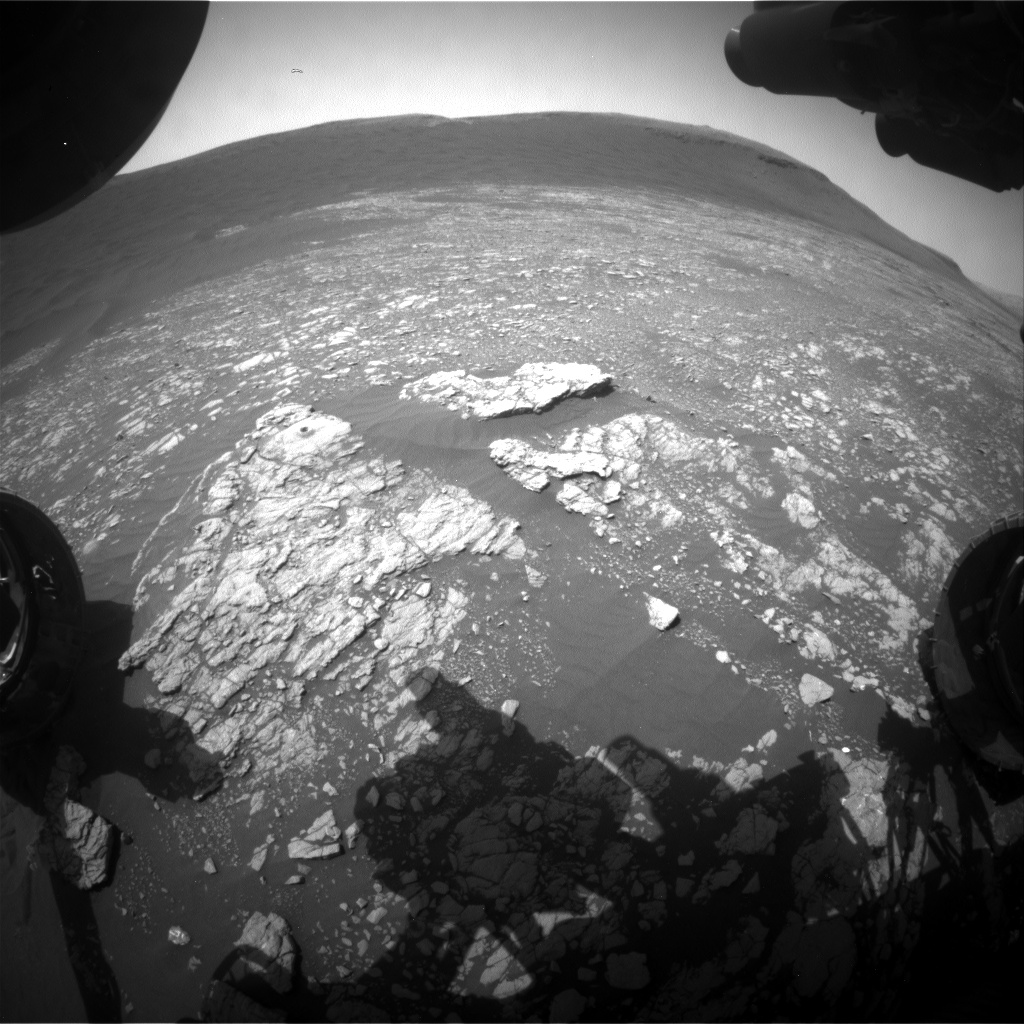 Nasa's Mars rover Curiosity acquired this image using its Front Hazard Avoidance Camera (Front Hazcam) on Sol 2398, at drive 1398, site number 75