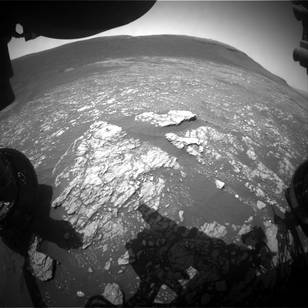 Nasa's Mars rover Curiosity acquired this image using its Front Hazard Avoidance Camera (Front Hazcam) on Sol 2399, at drive 1398, site number 75