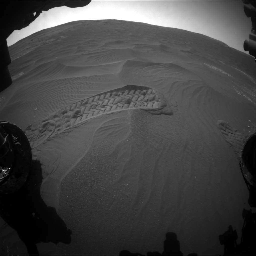Nasa's Mars rover Curiosity acquired this image using its Front Hazard Avoidance Camera (Front Hazcam) on Sol 2408, at drive 1564, site number 75
