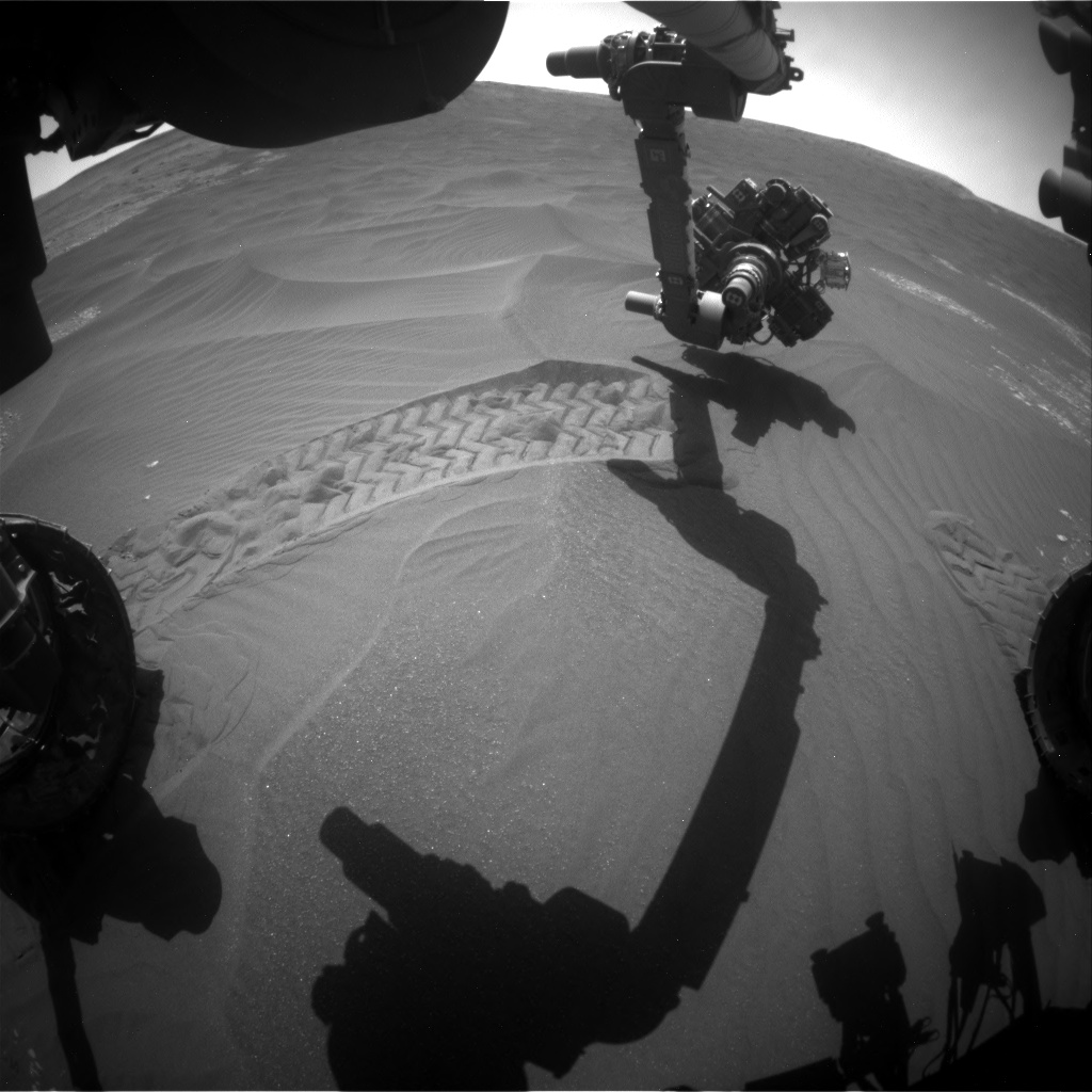 Nasa's Mars rover Curiosity acquired this image using its Front Hazard Avoidance Camera (Front Hazcam) on Sol 2409, at drive 1564, site number 75