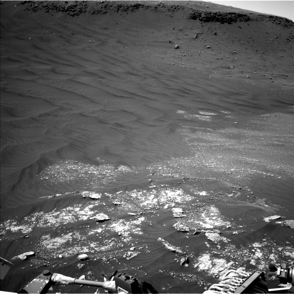 Nasa's Mars rover Curiosity acquired this image using its Left Navigation Camera on Sol 2412, at drive 1916, site number 75