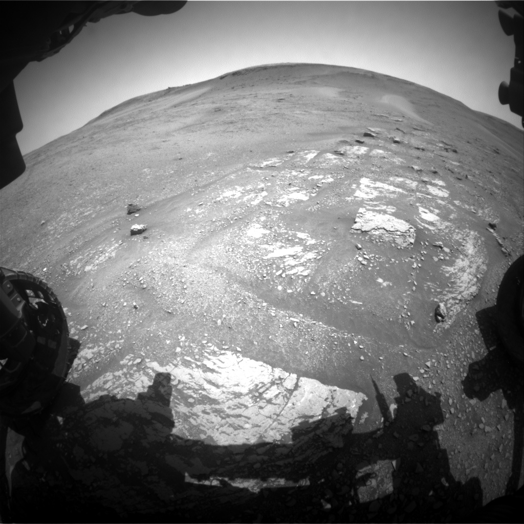 Nasa's Mars rover Curiosity acquired this image using its Front Hazard Avoidance Camera (Front Hazcam) on Sol 2421, at drive 2770, site number 75