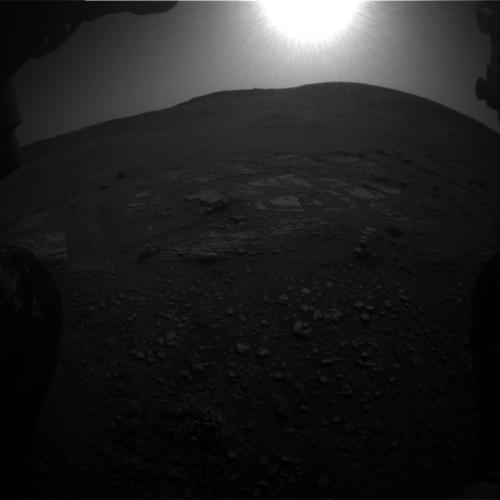 Nasa's Mars rover Curiosity acquired this image using its Front Hazard Avoidance Camera (Front Hazcam) on Sol 2422, at drive 2860, site number 75