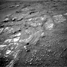Nasa's Mars rover Curiosity acquired this image using its Left Navigation Camera on Sol 2422, at drive 2806, site number 75
