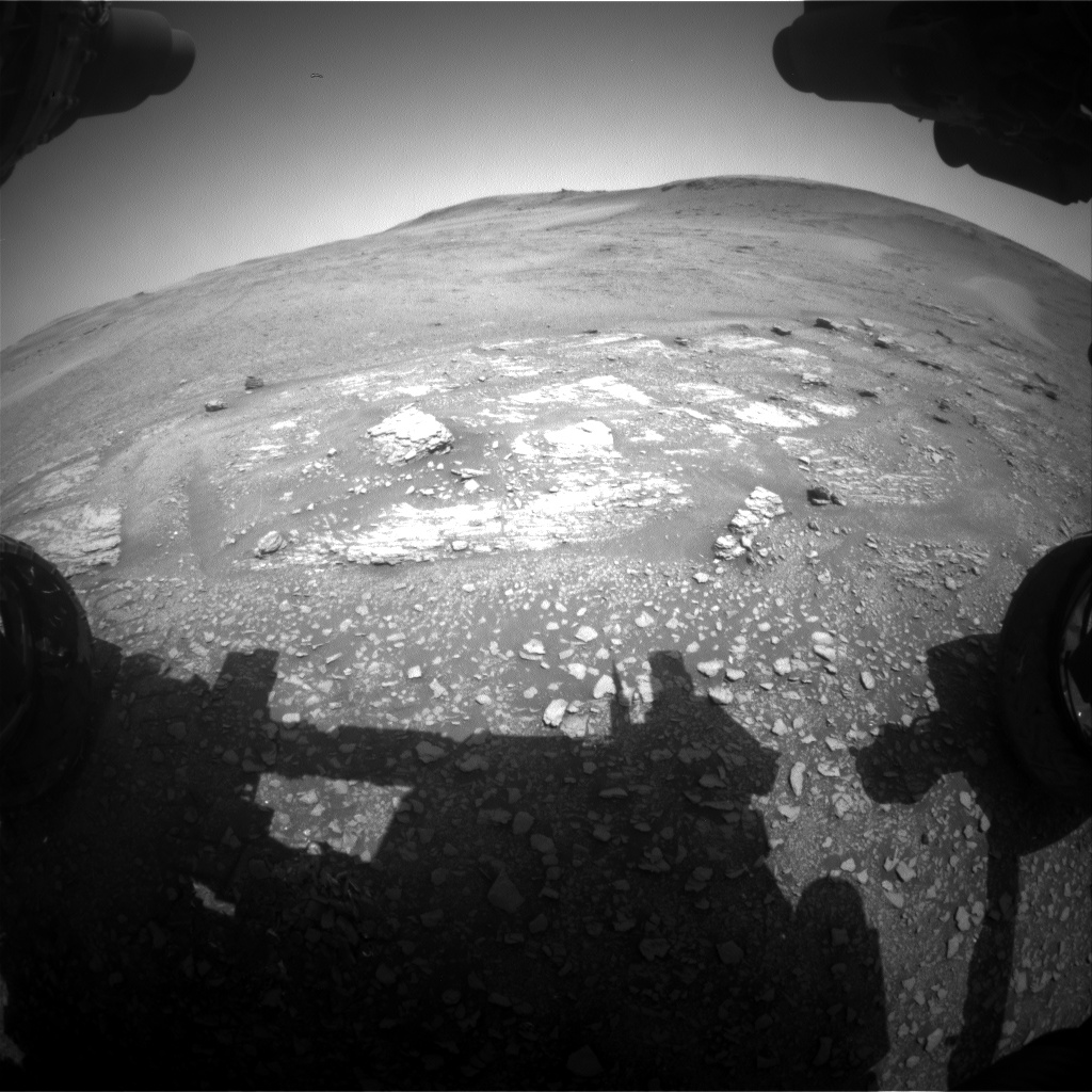 Nasa's Mars rover Curiosity acquired this image using its Front Hazard Avoidance Camera (Front Hazcam) on Sol 2423, at drive 2860, site number 75