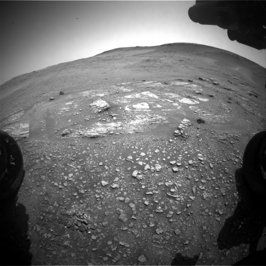Nasa's Mars rover Curiosity acquired this image using its Front Hazard Avoidance Camera (Front Hazcam) on Sol 2425, at drive 2860, site number 75