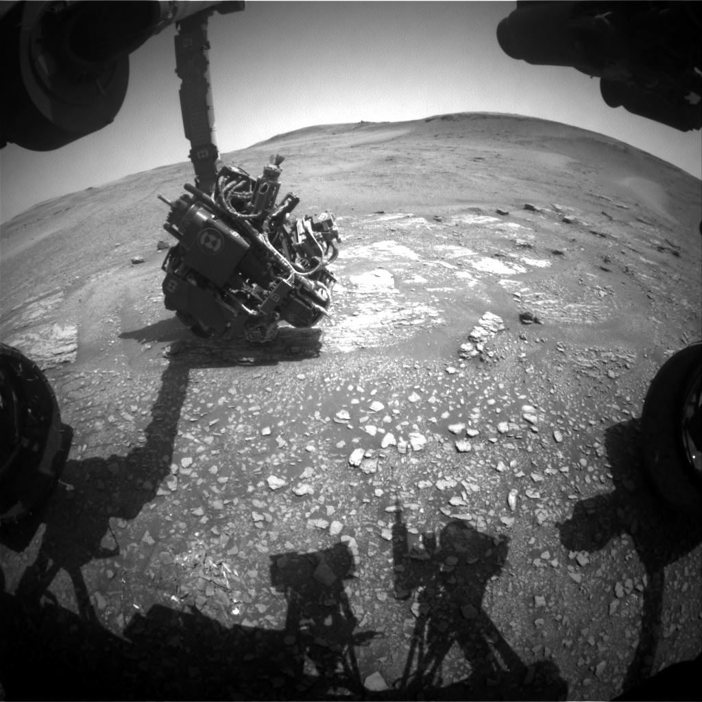 Nasa's Mars rover Curiosity acquired this image using its Front Hazard Avoidance Camera (Front Hazcam) on Sol 2429, at drive 2860, site number 75