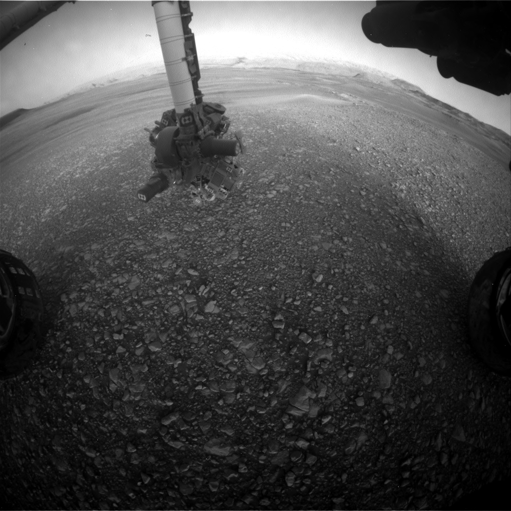 Nasa's Mars rover Curiosity acquired this image using its Front Hazard Avoidance Camera (Front Hazcam) on Sol 2431, at drive 0, site number 76
