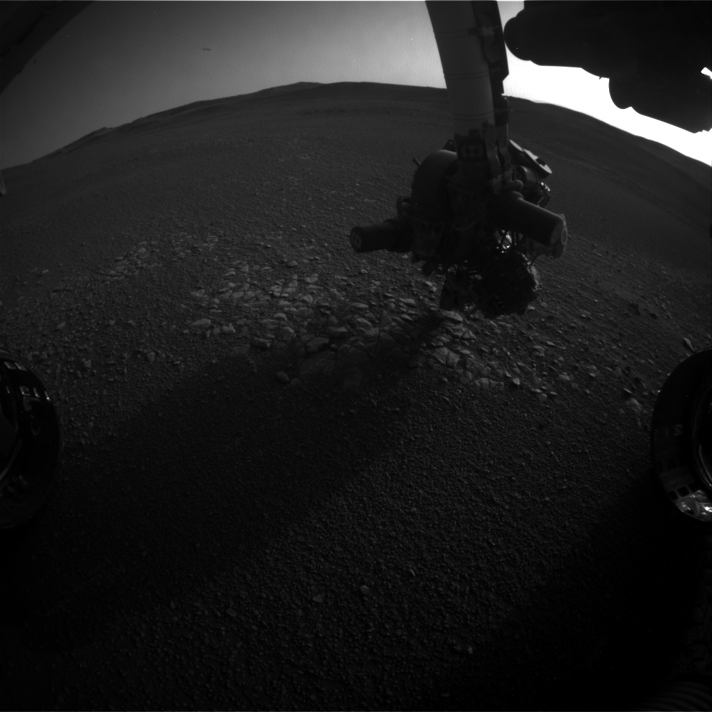 Nasa's Mars rover Curiosity acquired this image using its Front Hazard Avoidance Camera (Front Hazcam) on Sol 2437, at drive 832, site number 76