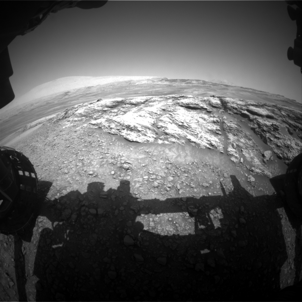 Nasa's Mars rover Curiosity acquired this image using its Front Hazard Avoidance Camera (Front Hazcam) on Sol 2439, at drive 988, site number 76