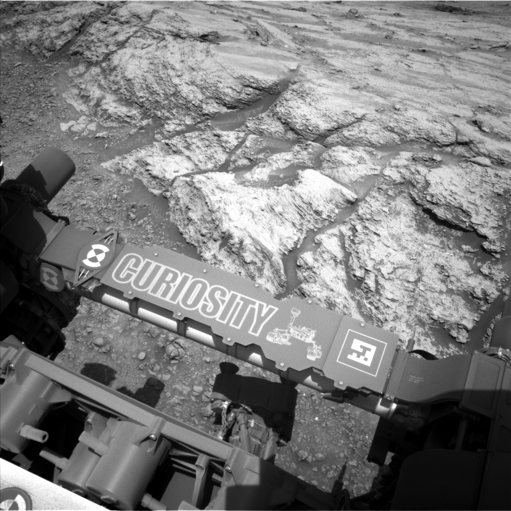 Nasa's Mars rover Curiosity acquired this image using its Left Navigation Camera on Sol 2439, at drive 988, site number 76