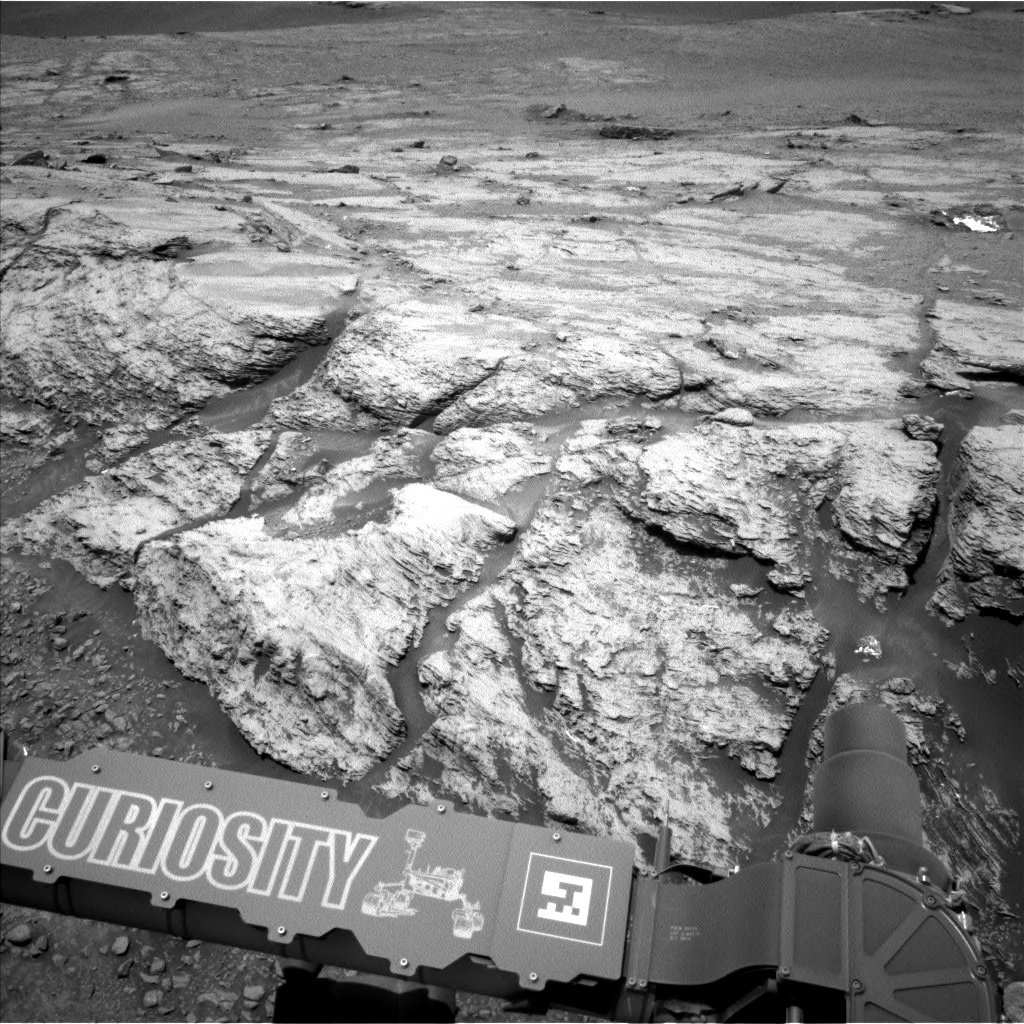 Nasa's Mars rover Curiosity acquired this image using its Left Navigation Camera on Sol 2440, at drive 988, site number 76