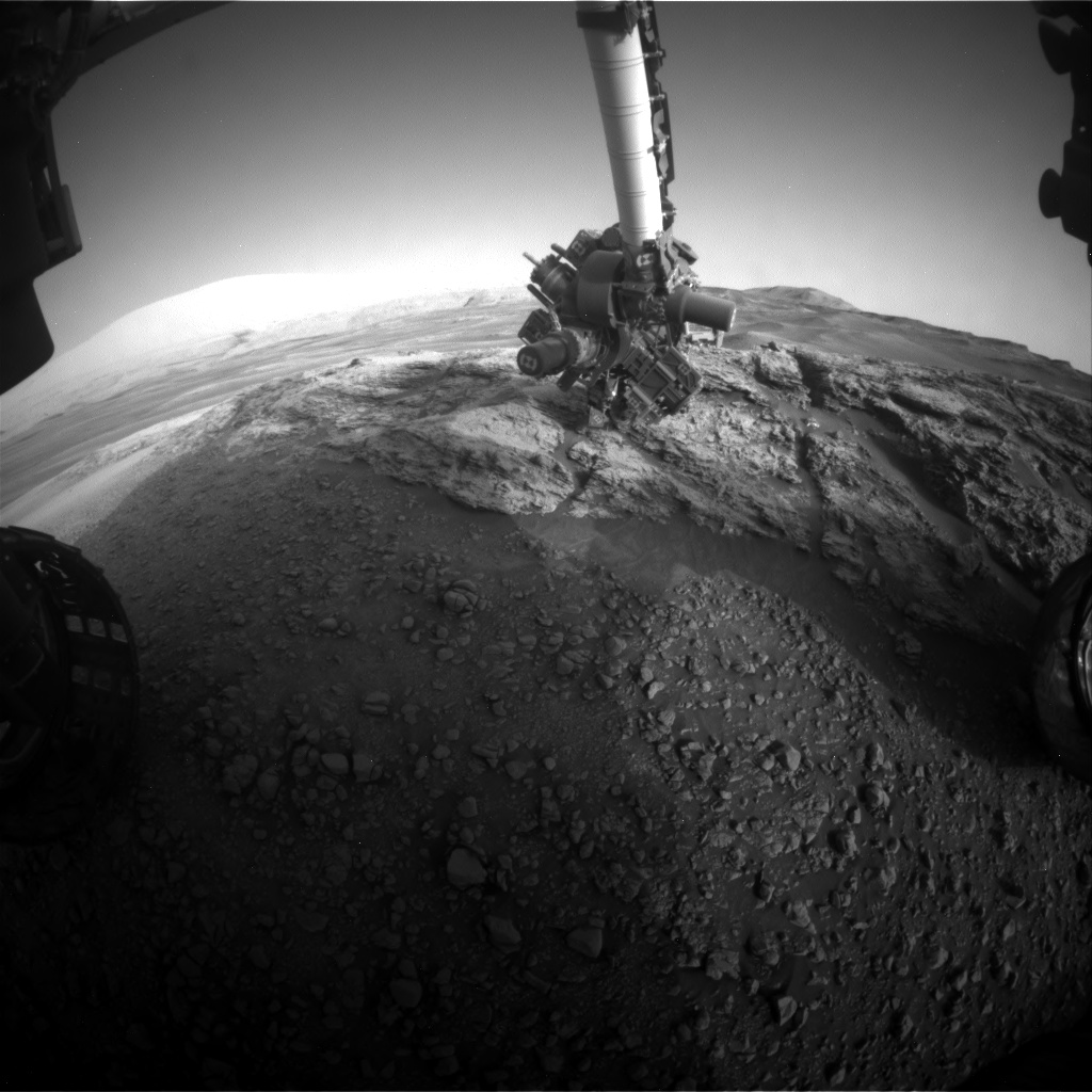 Nasa's Mars rover Curiosity acquired this image using its Front Hazard Avoidance Camera (Front Hazcam) on Sol 2441, at drive 988, site number 76
