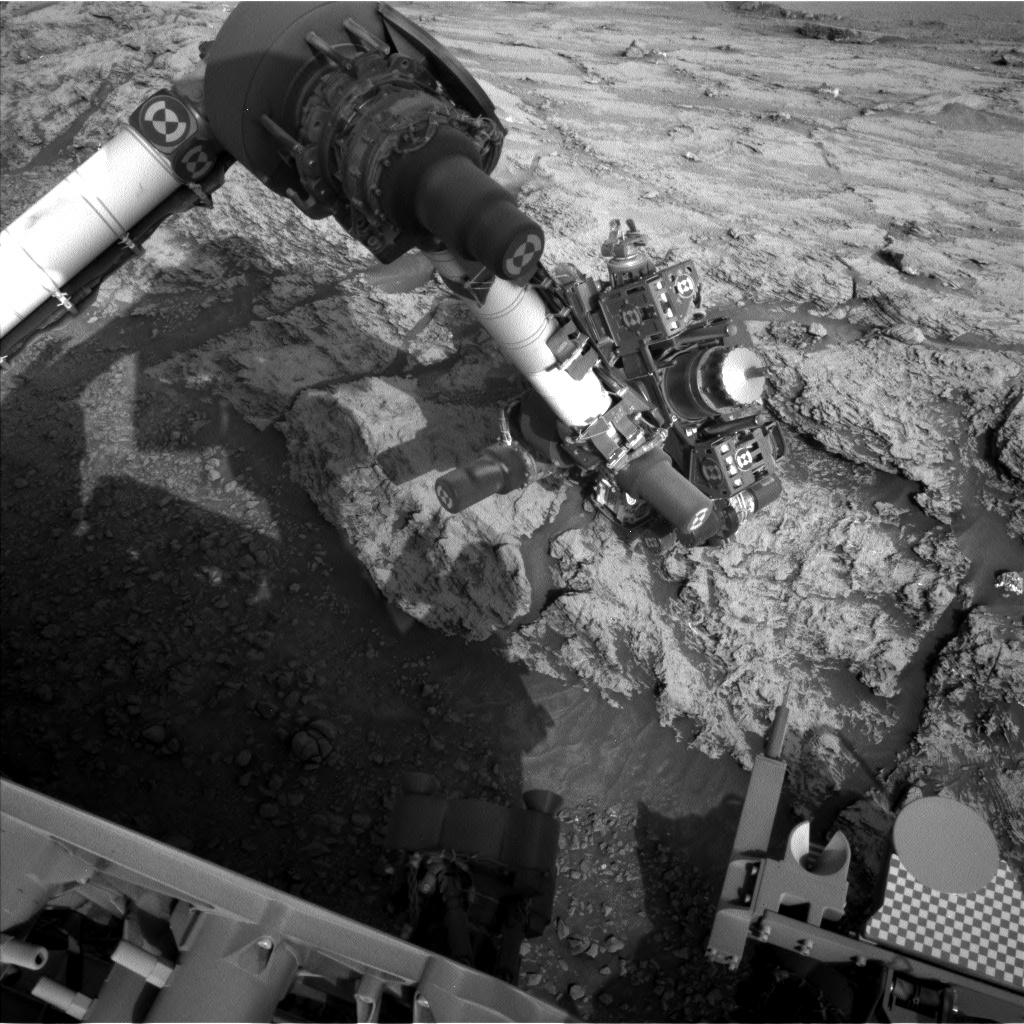 Nasa's Mars rover Curiosity acquired this image using its Left Navigation Camera on Sol 2442, at drive 988, site number 76