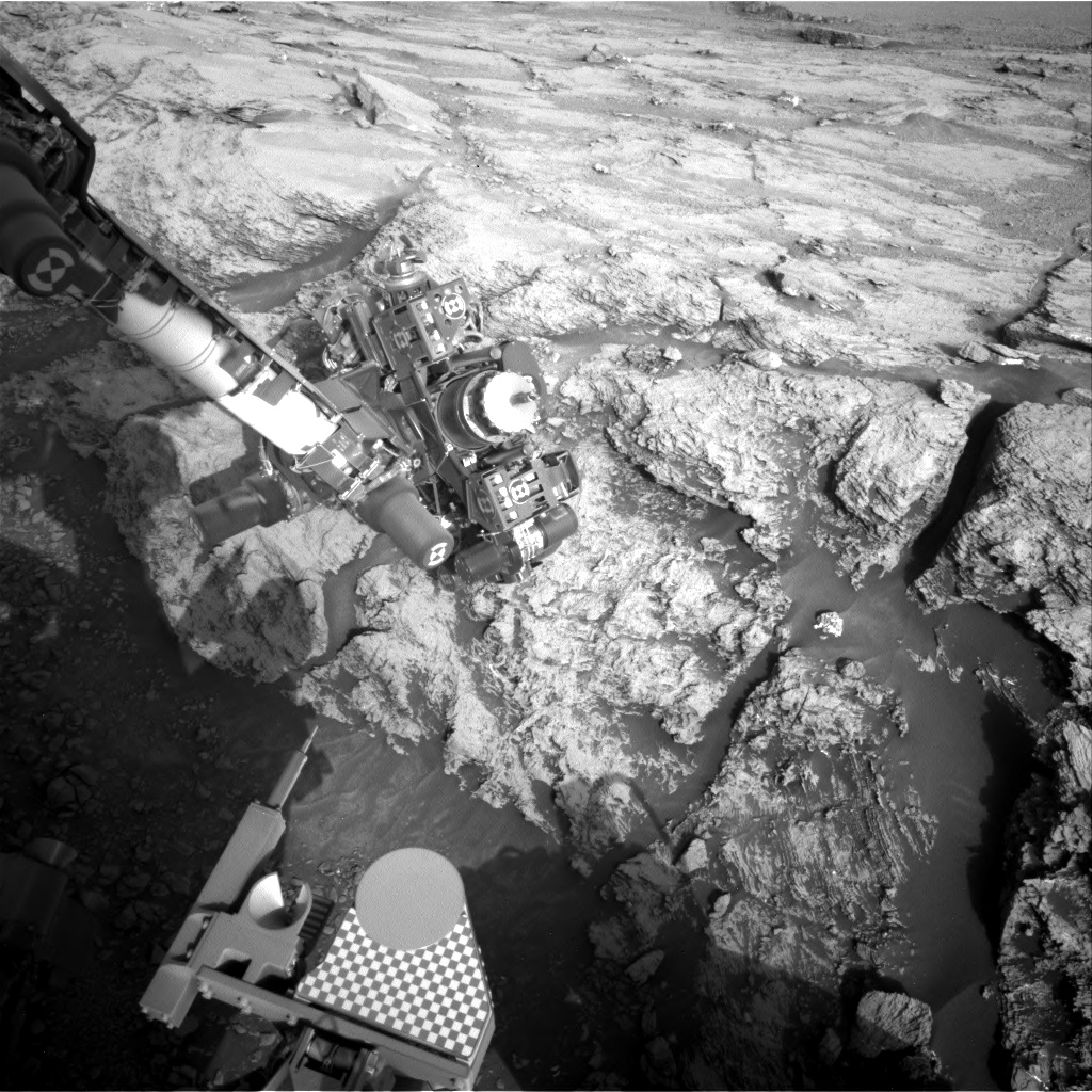 Nasa's Mars rover Curiosity acquired this image using its Right Navigation Camera on Sol 2442, at drive 988, site number 76