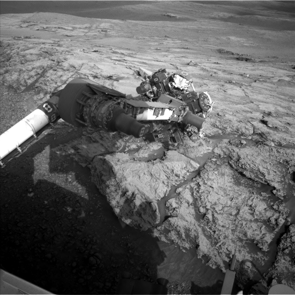 Nasa's Mars rover Curiosity acquired this image using its Left Navigation Camera on Sol 2443, at drive 988, site number 76