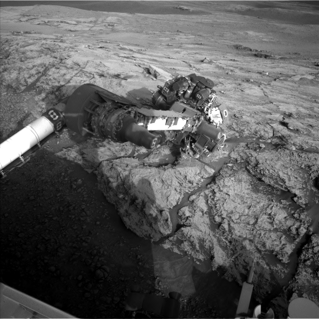 Nasa's Mars rover Curiosity acquired this image using its Left Navigation Camera on Sol 2443, at drive 988, site number 76