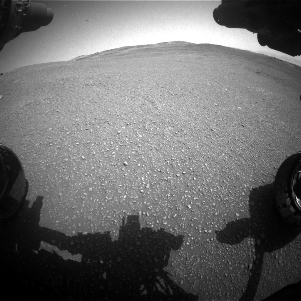 Nasa's Mars rover Curiosity acquired this image using its Front Hazard Avoidance Camera (Front Hazcam) on Sol 2447, at drive 1072, site number 76