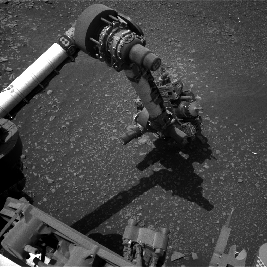 Nasa's Mars rover Curiosity acquired this image using its Left Navigation Camera on Sol 2449, at drive 1300, site number 76