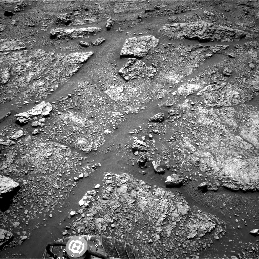 Nasa's Mars rover Curiosity acquired this image using its Left Navigation Camera on Sol 2454, at drive 1666, site number 76