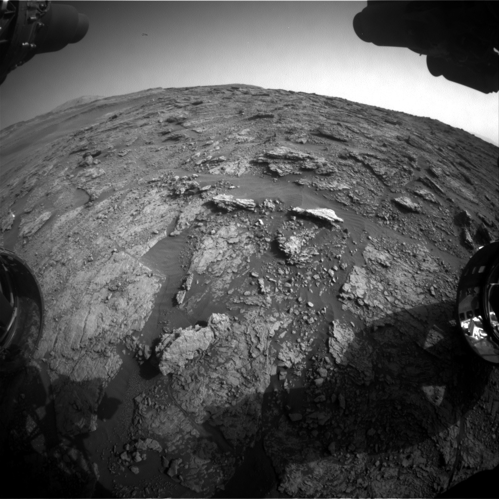 Nasa's Mars rover Curiosity acquired this image using its Front Hazard Avoidance Camera (Front Hazcam) on Sol 2457, at drive 1666, site number 76