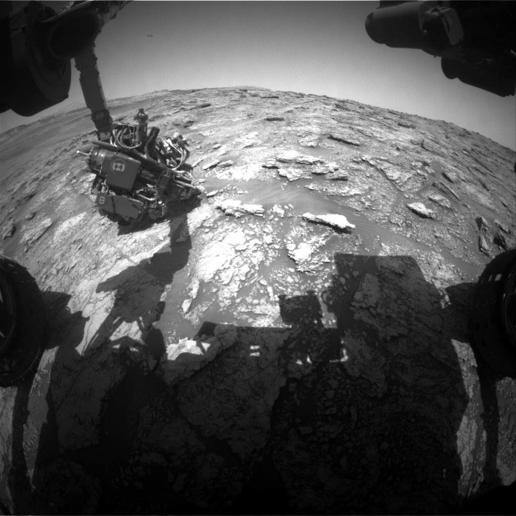 Nasa's Mars rover Curiosity acquired this image using its Front Hazard Avoidance Camera (Front Hazcam) on Sol 2459, at drive 1666, site number 76