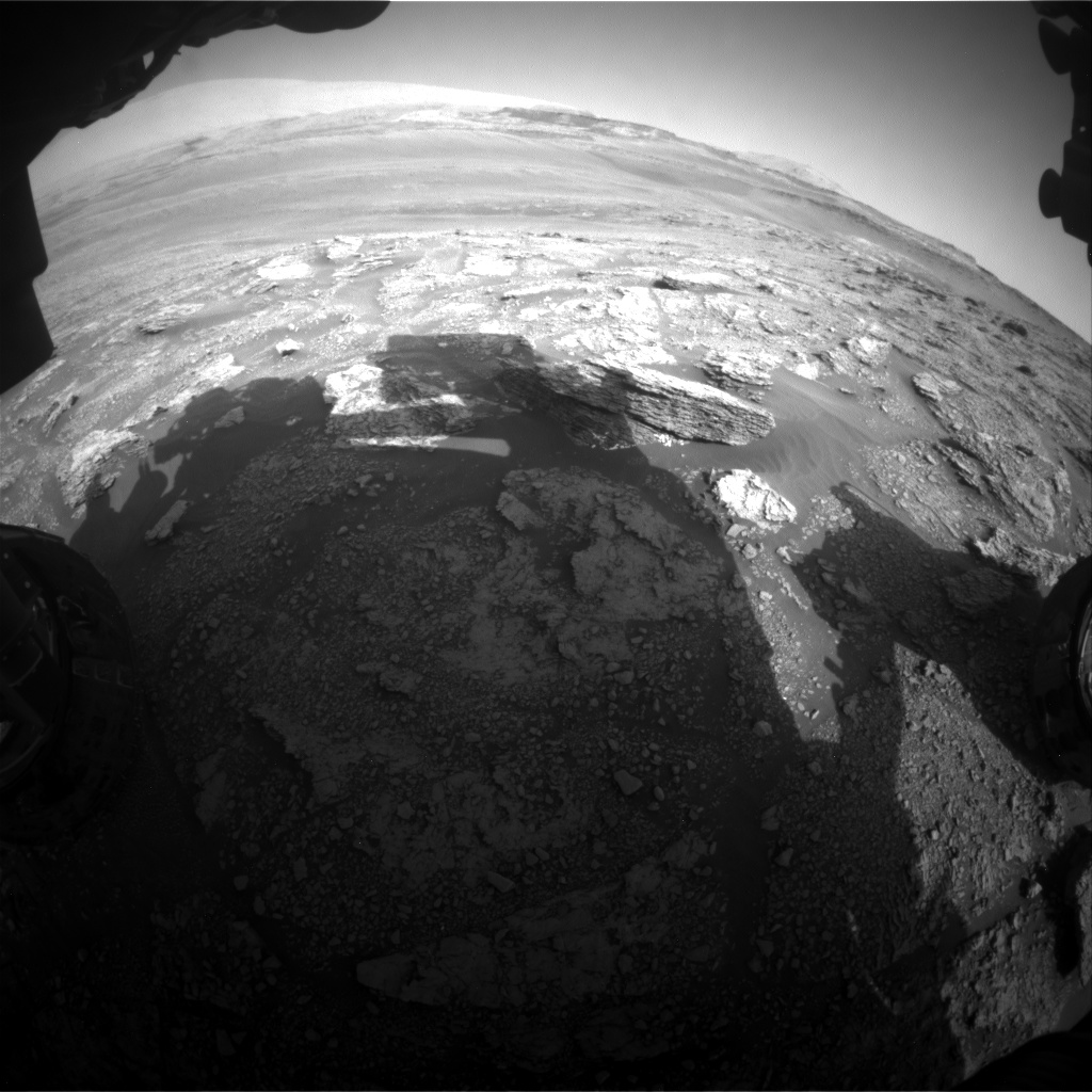 Nasa's Mars rover Curiosity acquired this image using its Front Hazard Avoidance Camera (Front Hazcam) on Sol 2460, at drive 1714, site number 76