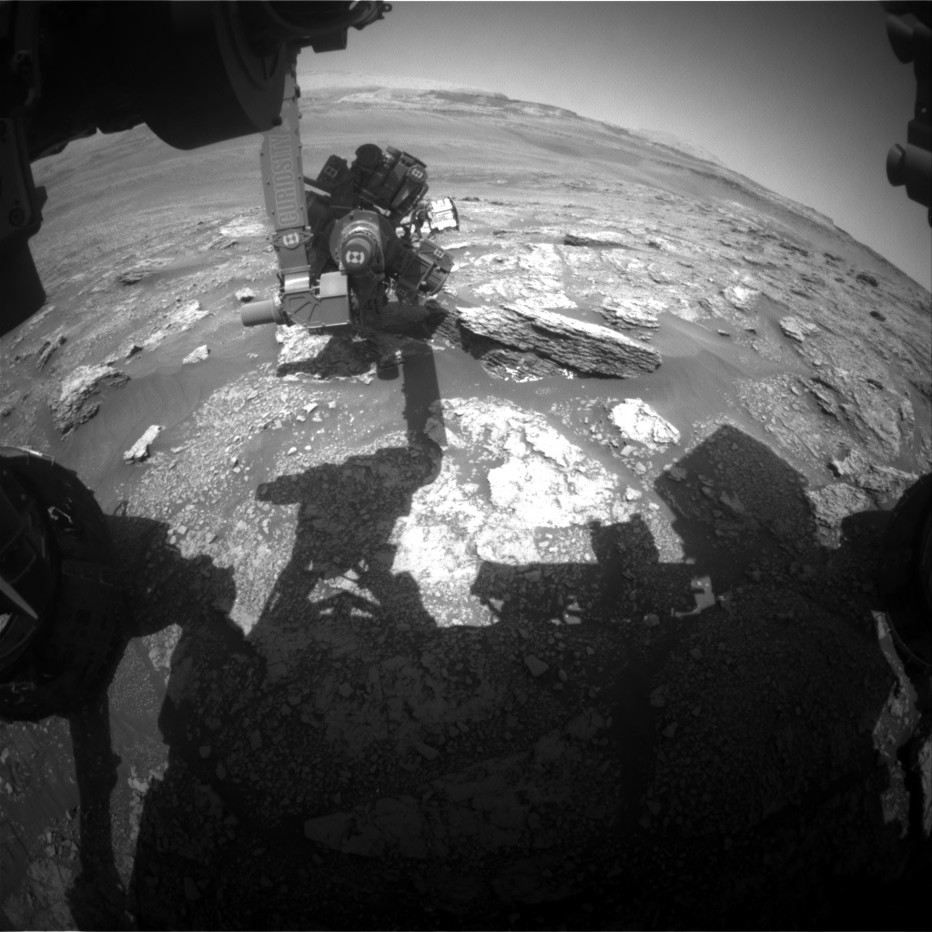 Nasa's Mars rover Curiosity acquired this image using its Front Hazard Avoidance Camera (Front Hazcam) on Sol 2463, at drive 1714, site number 76