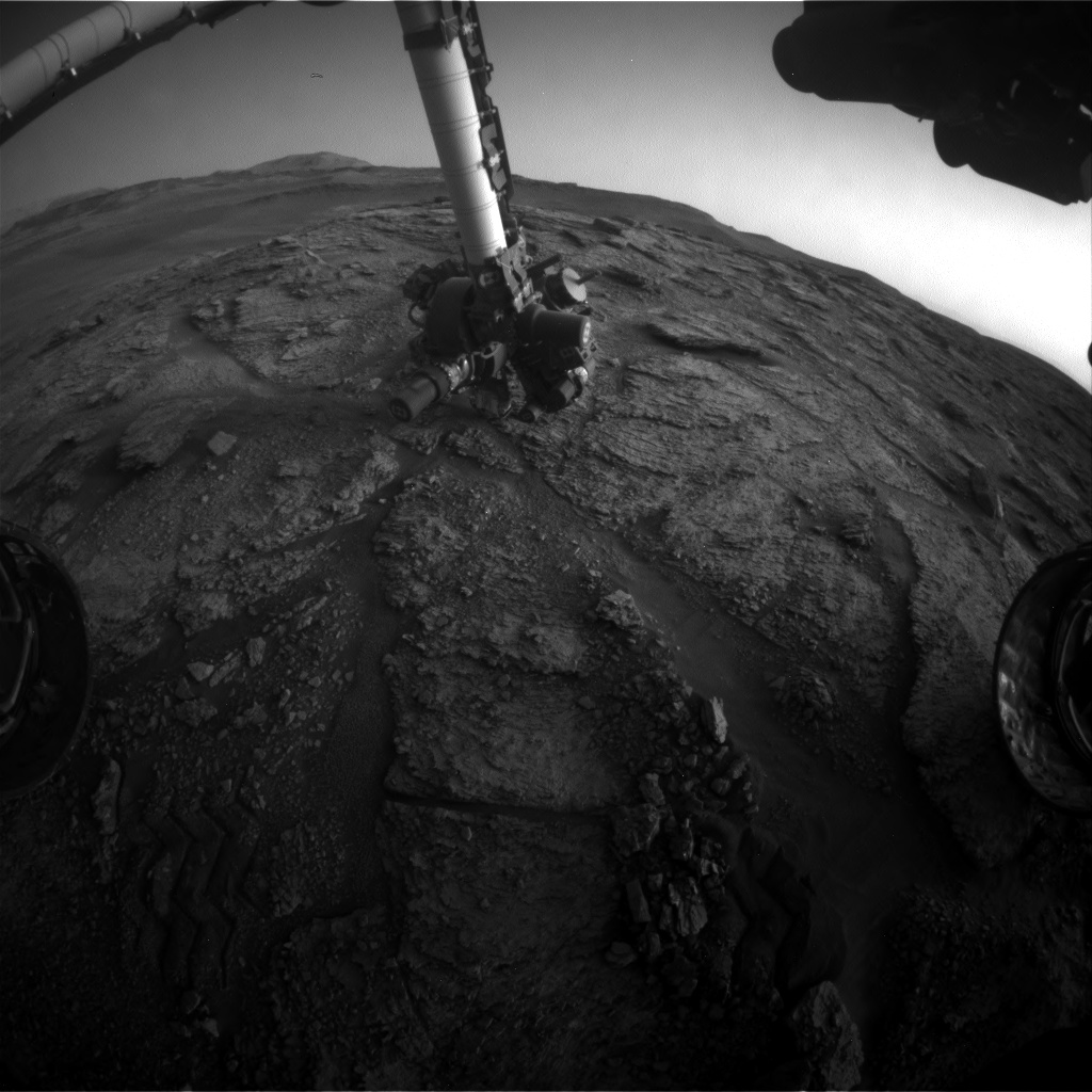 Nasa's Mars rover Curiosity acquired this image using its Front Hazard Avoidance Camera (Front Hazcam) on Sol 2465, at drive 1786, site number 76