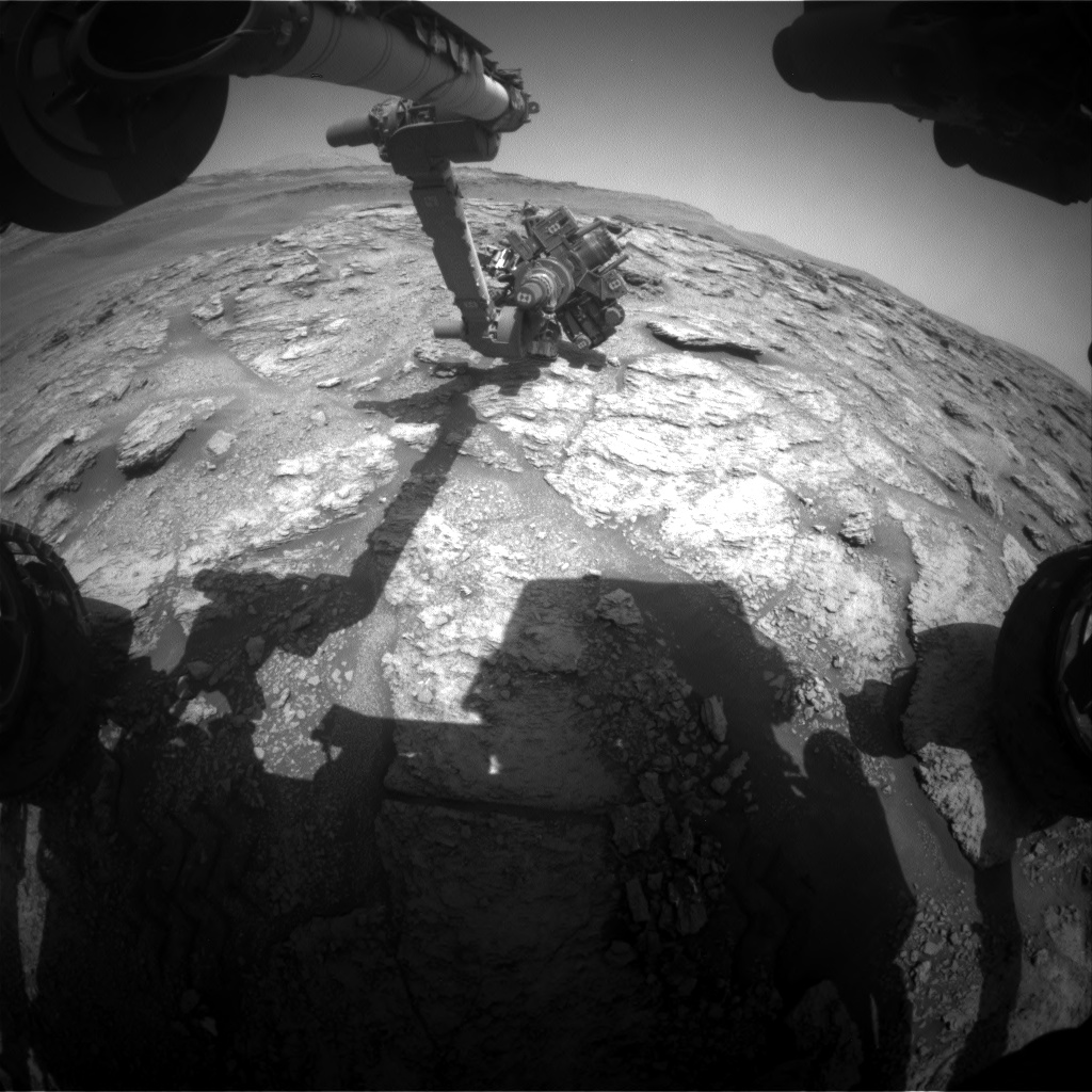 Nasa's Mars rover Curiosity acquired this image using its Front Hazard Avoidance Camera (Front Hazcam) on Sol 2466, at drive 1786, site number 76