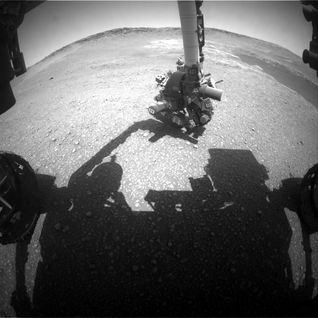 Nasa's Mars rover Curiosity acquired this image using its Front Hazard Avoidance Camera (Front Hazcam) on Sol 2468, at drive 2080, site number 76