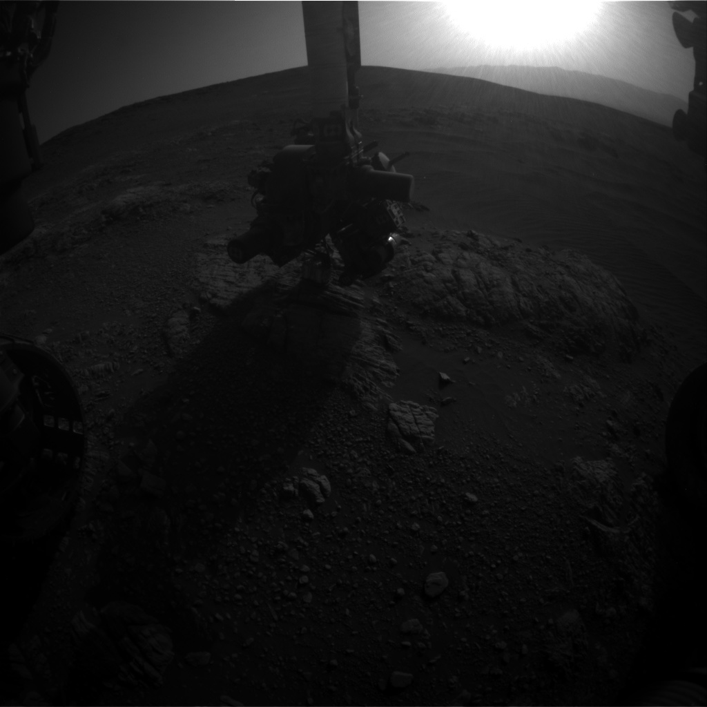 Nasa's Mars rover Curiosity acquired this image using its Front Hazard Avoidance Camera (Front Hazcam) on Sol 2471, at drive 2194, site number 76