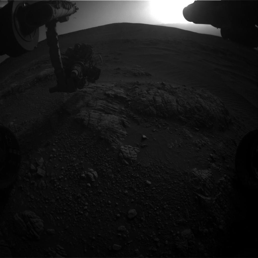 Nasa's Mars rover Curiosity acquired this image using its Front Hazard Avoidance Camera (Front Hazcam) on Sol 2472, at drive 2194, site number 76
