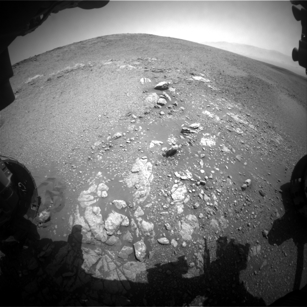 Nasa's Mars rover Curiosity acquired this image using its Front Hazard Avoidance Camera (Front Hazcam) on Sol 2473, at drive 2360, site number 76