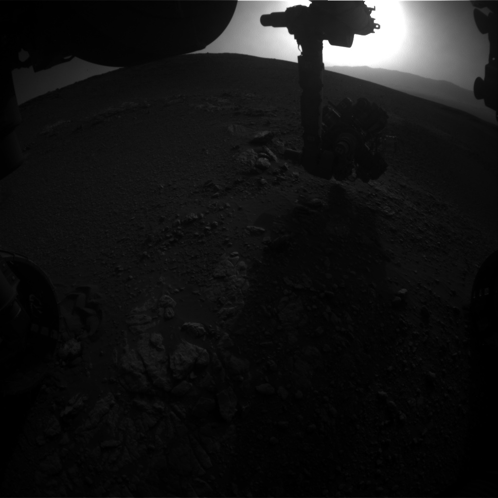 Nasa's Mars rover Curiosity acquired this image using its Front Hazard Avoidance Camera (Front Hazcam) on Sol 2474, at drive 2360, site number 76