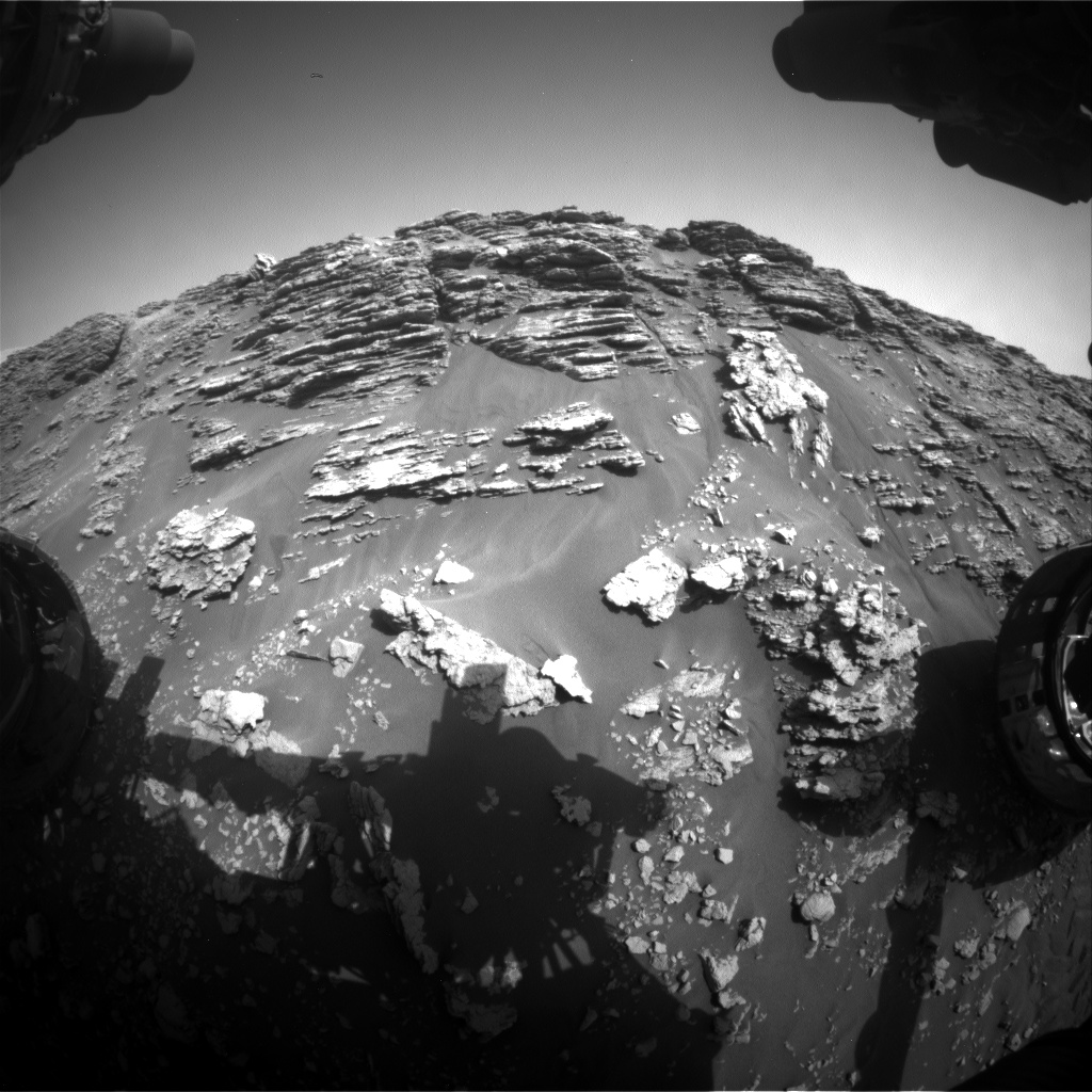 Nasa's Mars rover Curiosity acquired this image using its Front Hazard Avoidance Camera (Front Hazcam) on Sol 2476, at drive 2672, site number 76