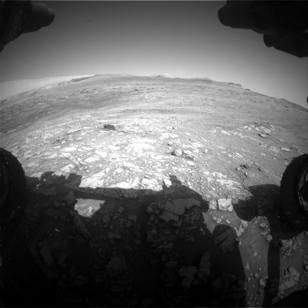 Nasa's Mars rover Curiosity acquired this image using its Front Hazard Avoidance Camera (Front Hazcam) on Sol 2477, at drive 2810, site number 76