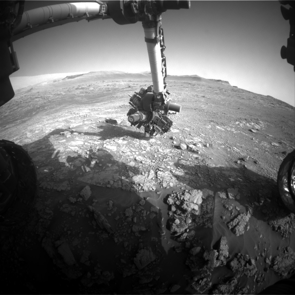 Nasa's Mars rover Curiosity acquired this image using its Front Hazard Avoidance Camera (Front Hazcam) on Sol 2478, at drive 2810, site number 76