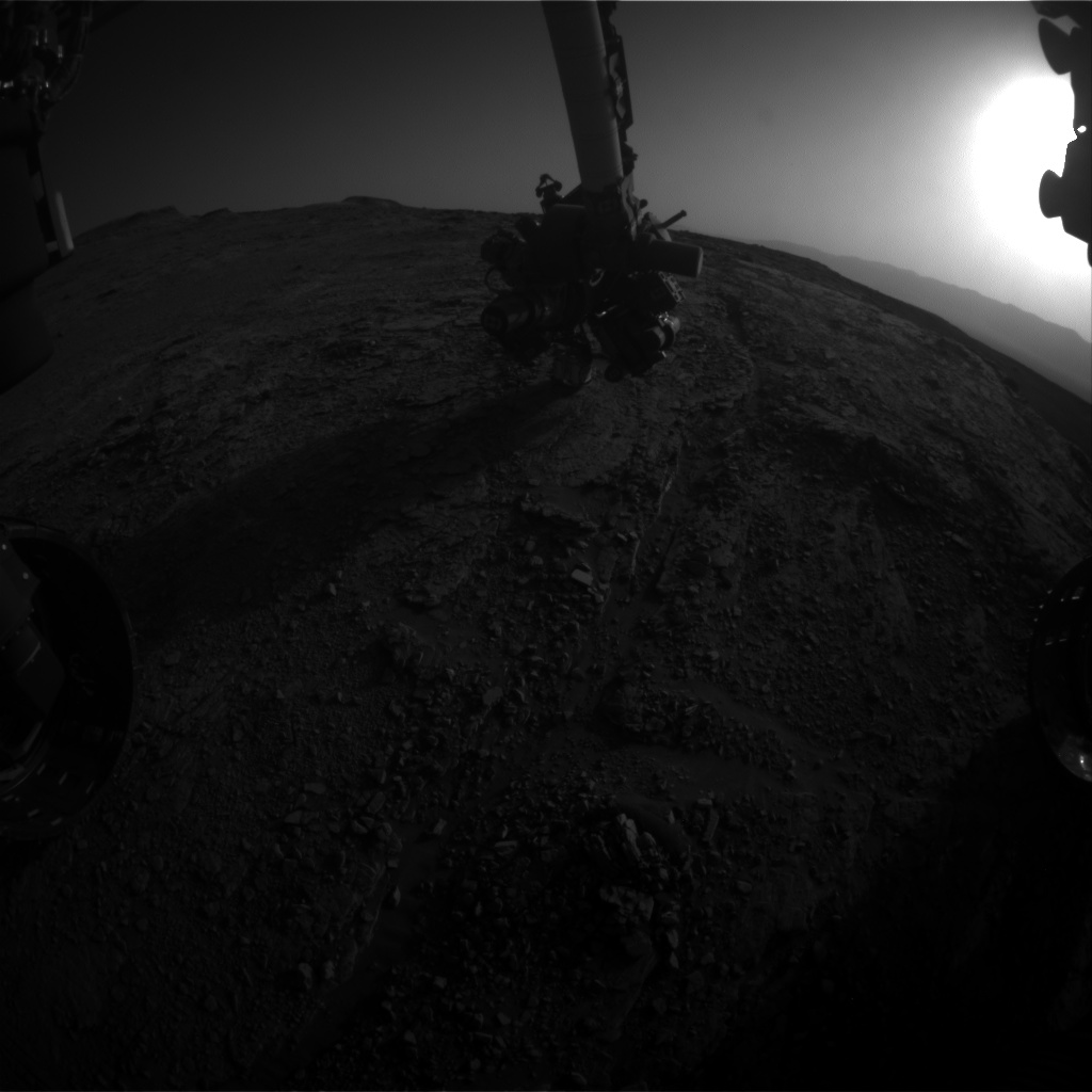 Nasa's Mars rover Curiosity acquired this image using its Front Hazard Avoidance Camera (Front Hazcam) on Sol 2483, at drive 3002, site number 76