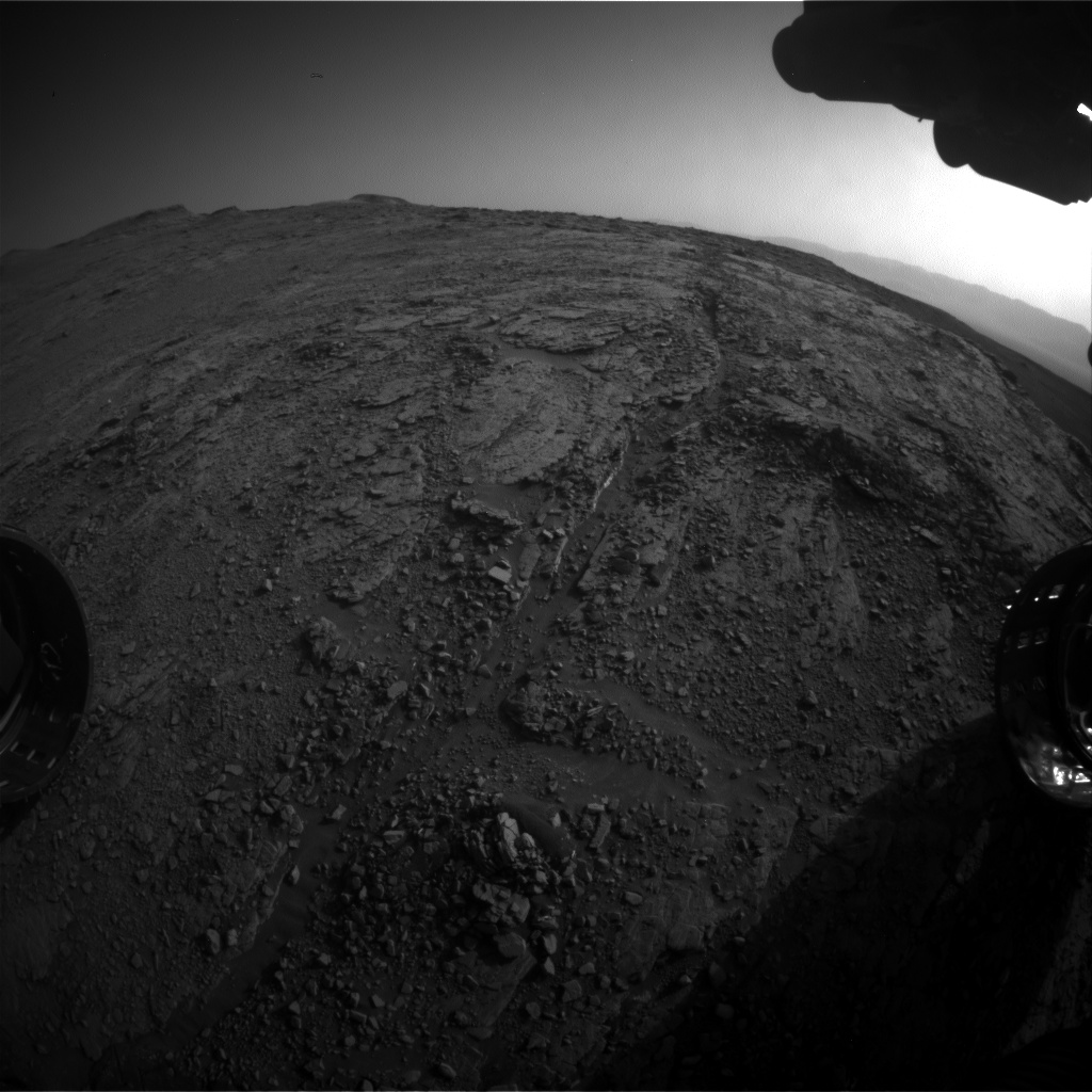 Nasa's Mars rover Curiosity acquired this image using its Front Hazard Avoidance Camera (Front Hazcam) on Sol 2484, at drive 3002, site number 76