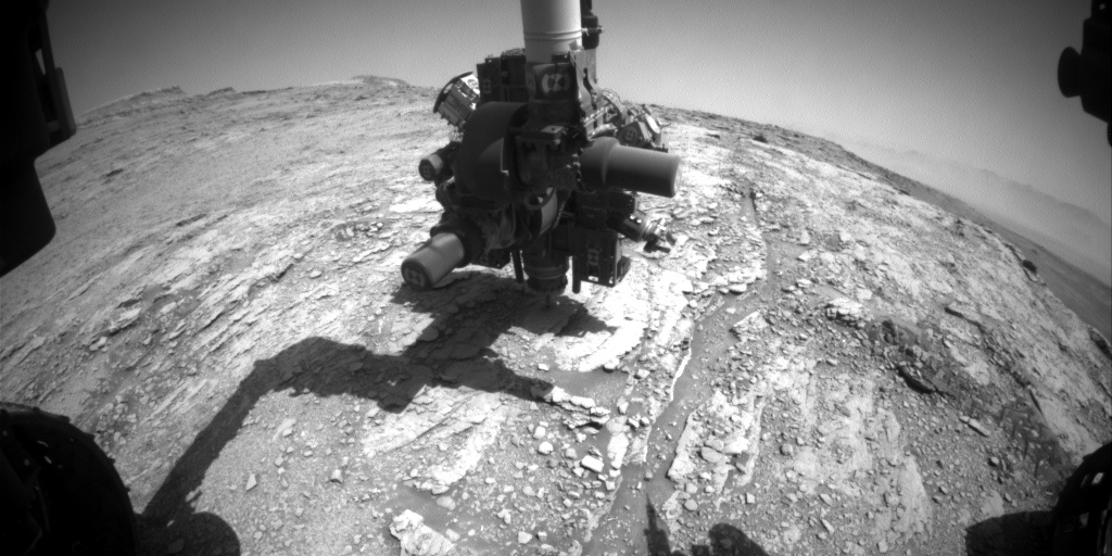 Nasa's Mars rover Curiosity acquired this image using its Front Hazard Avoidance Camera (Front Hazcam) on Sol 2486, at drive 3002, site number 76