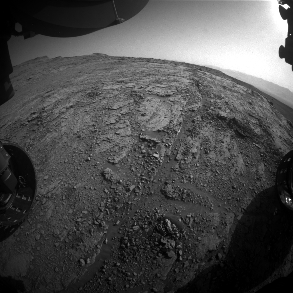 Nasa's Mars rover Curiosity acquired this image using its Front Hazard Avoidance Camera (Front Hazcam) on Sol 2490, at drive 3002, site number 76