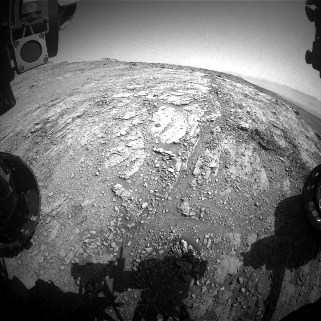 Nasa's Mars rover Curiosity acquired this image using its Front Hazard Avoidance Camera (Front Hazcam) on Sol 2494, at drive 3002, site number 76