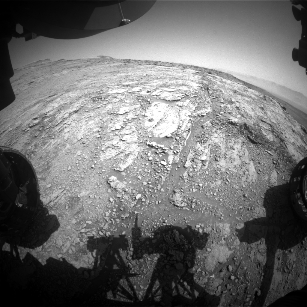 Nasa's Mars rover Curiosity acquired this image using its Front Hazard Avoidance Camera (Front Hazcam) on Sol 2498, at drive 3002, site number 76