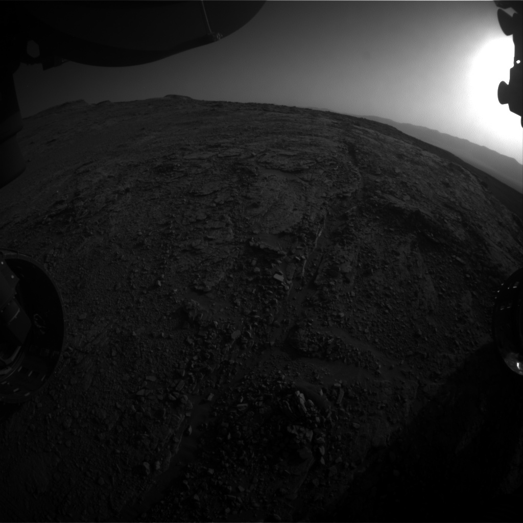 Nasa's Mars rover Curiosity acquired this image using its Front Hazard Avoidance Camera (Front Hazcam) on Sol 2502, at drive 3002, site number 76